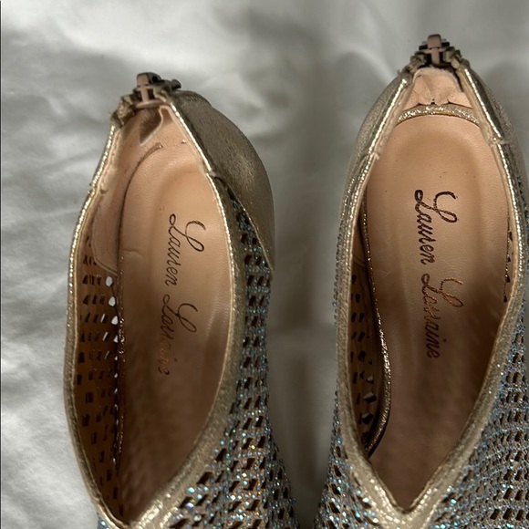 Lauren Lorraine Rose Gold Booties with Rhinestones - Picture 4 of 4